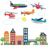 Airplanes and Helicopter Wall Decals, Eco-Friendly Removable Wall Stickers - Wall Dressed Up