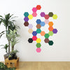 Wall Decals Hexagons 32 Mod Multi-color Solid Honeycomb Wall Decals - Wall Dressed Up