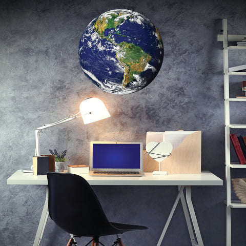 2 ft Earth from Space Wall Decal, Peel & Stick Matte Poster Decal - Wall Dressed Up