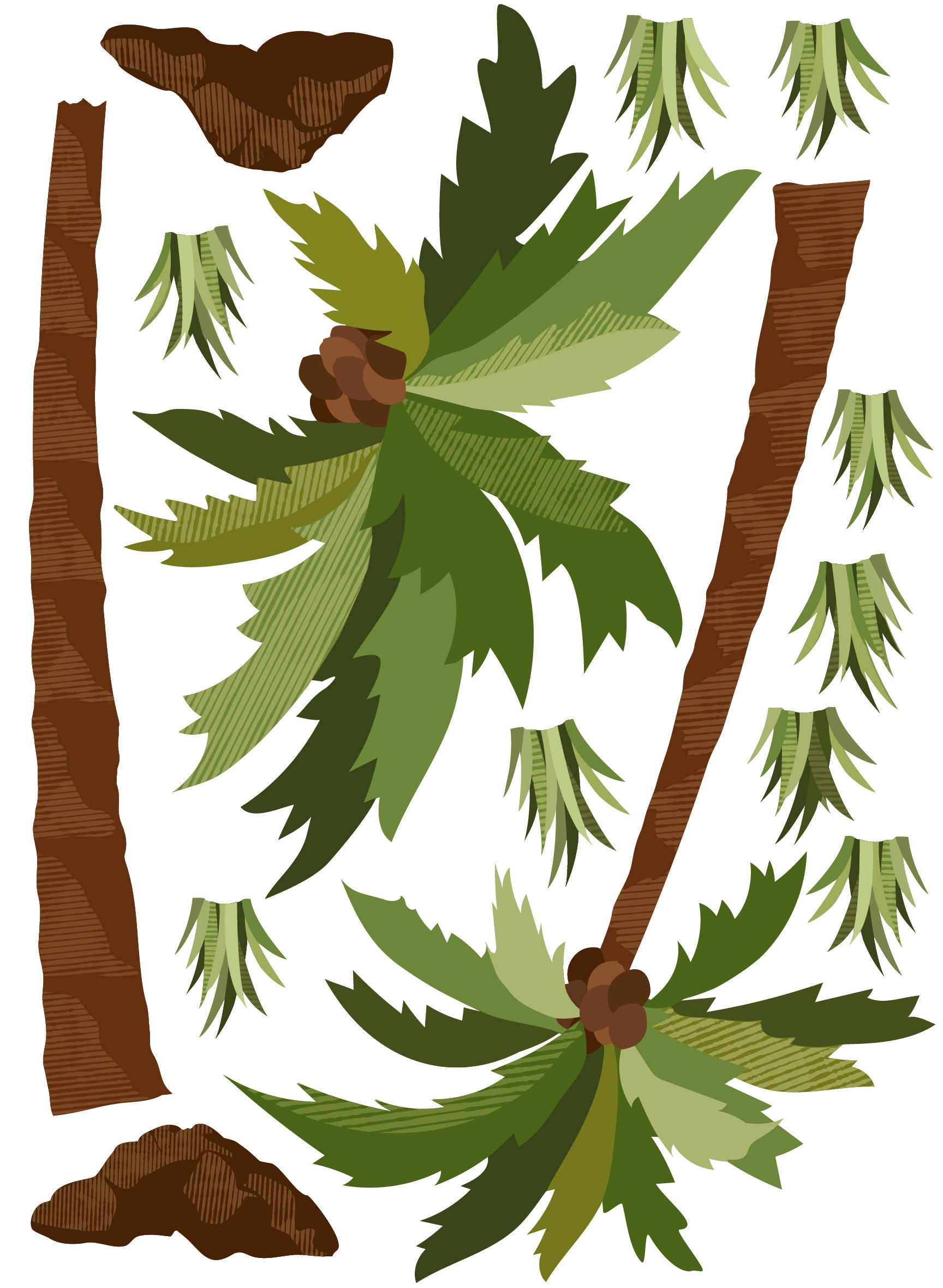 Palm Tree Wall Decals, Tropical Wall Decor, Palm Tree Decals, Tropical