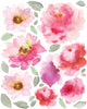 pink watercolor flower wall decals, Wall Dressed Up