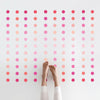 Mini 2" Millennial Pink Orange Polka Dot Wall Decals, Reusable Decals - Wall Dressed Up
