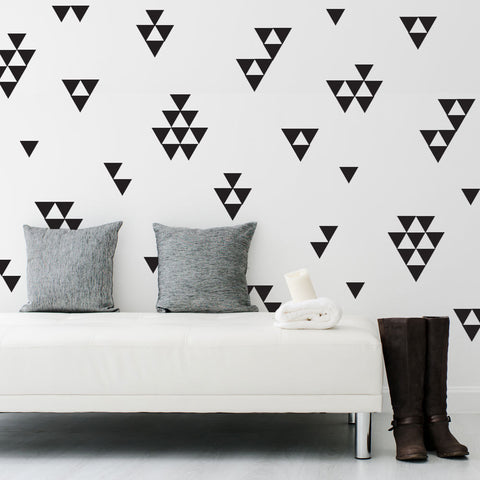 36 Large Triangle Vinyl Wall Decals Triangle Wall Stickers - Wall Dressed Up