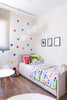 36 Rainbow of Colors Polka Dot Wall Decals, Eco Friendly Dot Wall Stickers