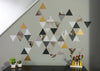 45 Modern Gold Gray Marble Decals and 6 Metallic Gold Vinyl Triangle Decals - Wall Dressed Up