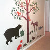 Large Woodland Animals with Tree Wall Decals, Removable Eco-Friendly Wall Stickers - Wall Dressed Up