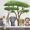 Large Acacia Tree Decal, Safari Nursery Decals, Repositionable Fabric Decals - Wall Dressed Up