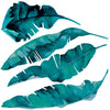 8 Medium Banana Leaves Blue Green Wall Decals, Eco Friendly Tropical Decals - Wall Dressed Up