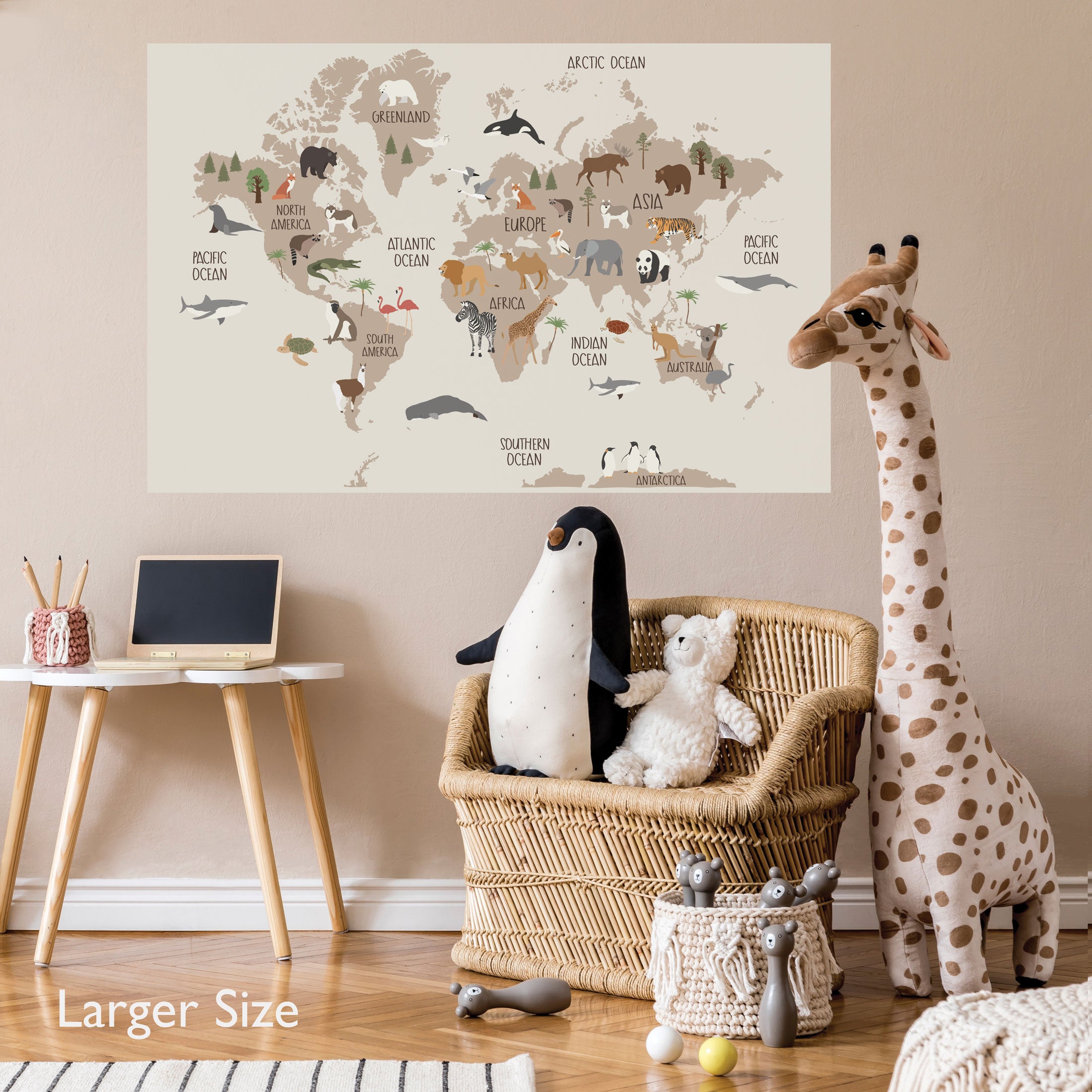 map of the world for kids