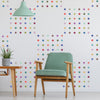 121 Modern Multicolor 2" Round Polka Dot Wall Decals, Removable and Reusable Decals - Wall Dressed Up
