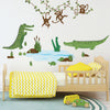 Crocodile Wall Decals with Monkeys and Turtle Wall Decals, Frog Wall Decals, Pond Animal Wall Decals, Eco Friendly Kids Wall Stickers