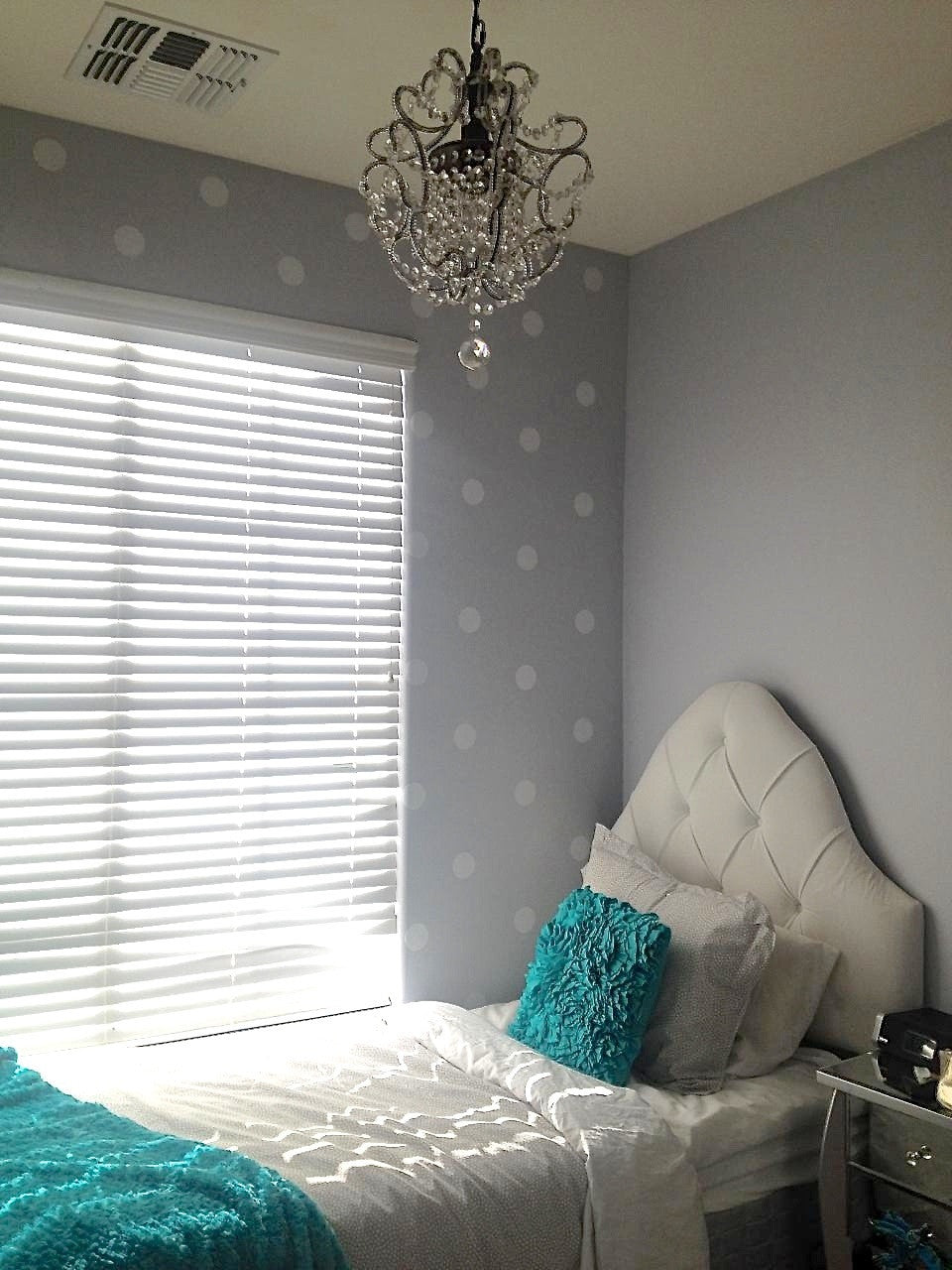 64 White Polka Dot Wall Decals, Eco Friendly Fabric Decals